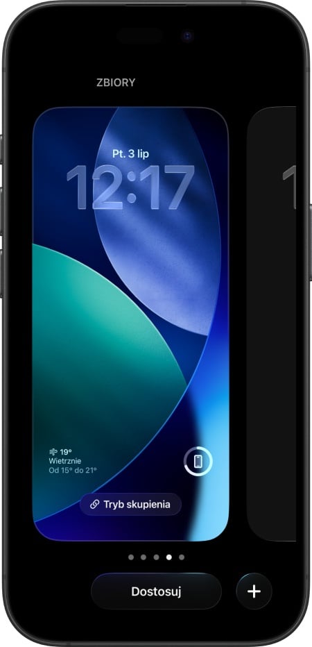 Fot. iOS - dostosuj ekran blokady