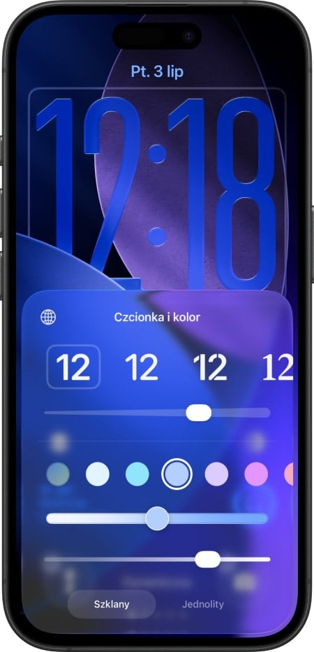 Fot. iOS - dostosuj wygląd zegara