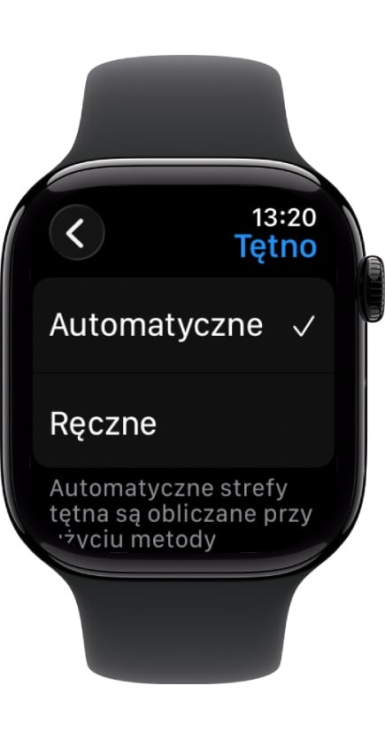 watchOS - ustawienia tętna