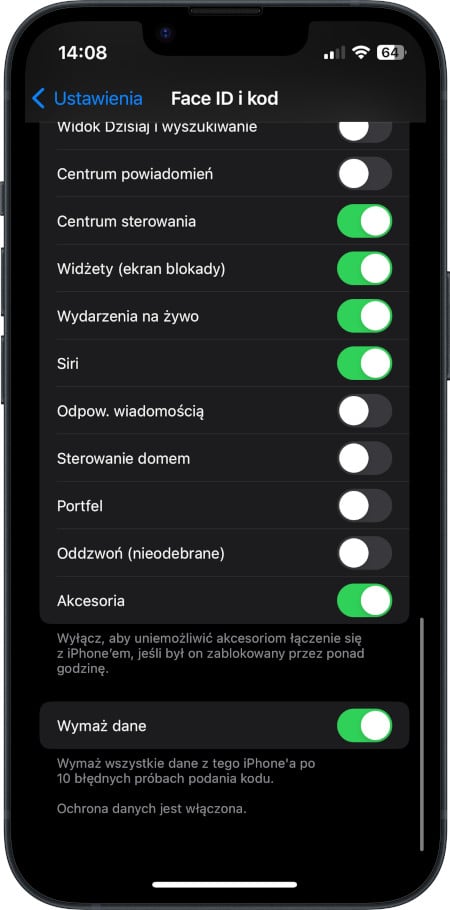 Ustaw CarPlay jako włączony, kiedy iPhone jest zablokowany