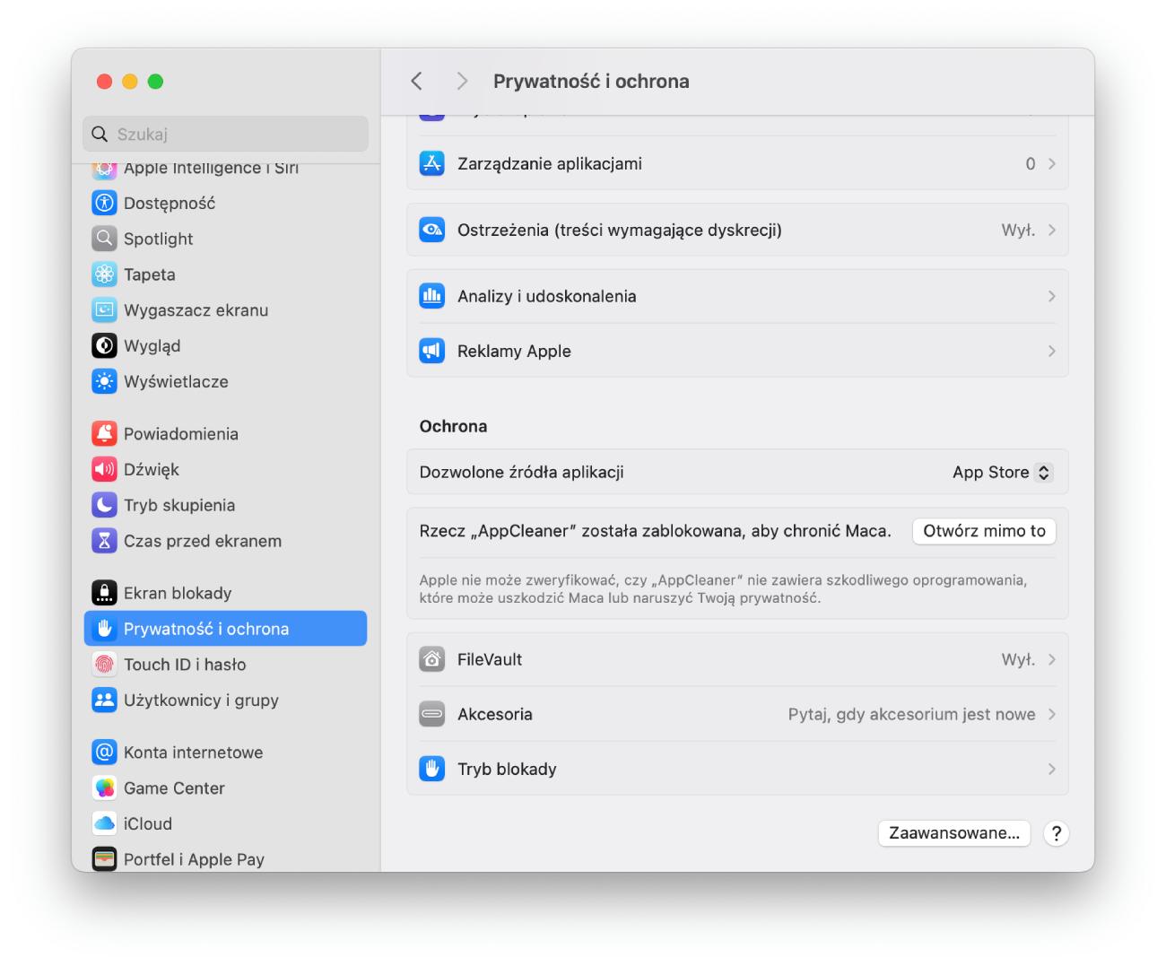 Instalacja aplikacji poza App Store na komputerze Mac