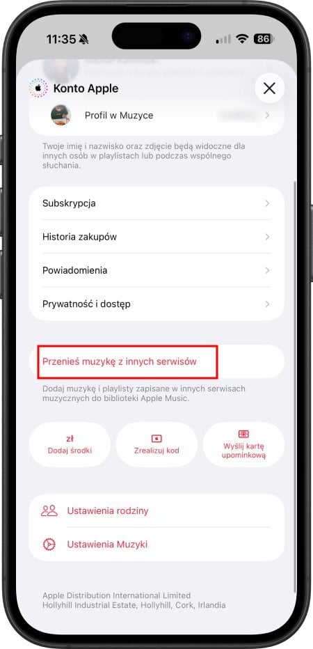 iOS - Apple Music - przenieść muzykę z innych serwisów