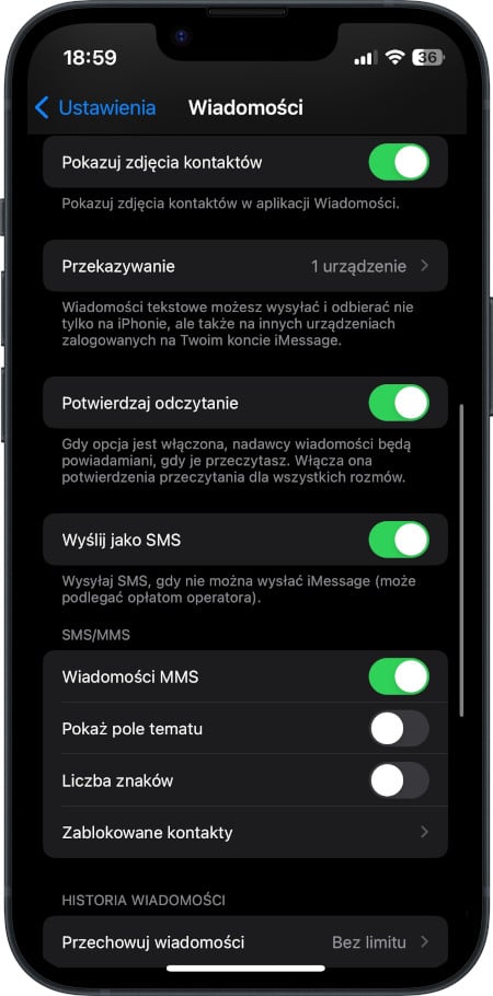 iPhone - wysyłaj wiadomości jako SMS