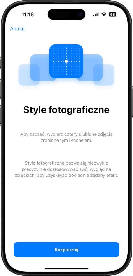 iPhone 16 Pro - Style fotograficzne