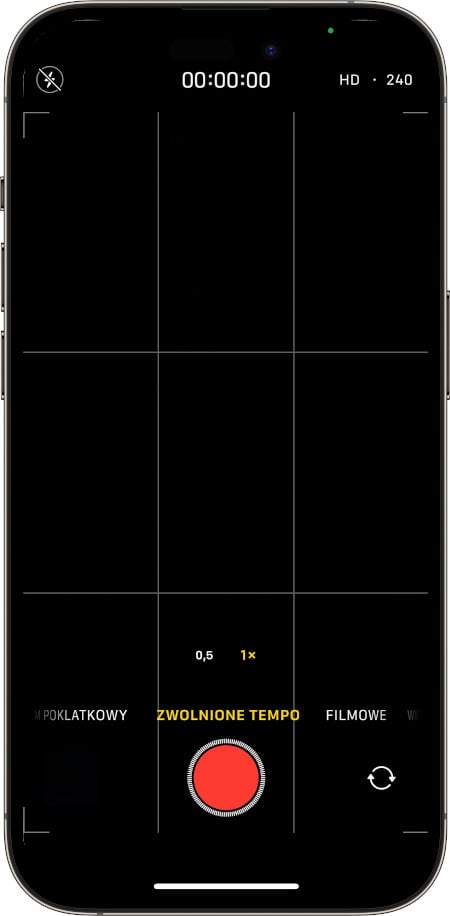 iPhone - tryb wideo - zwolnione tempo