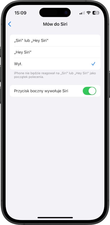 iPhone - aktywowanie Siri