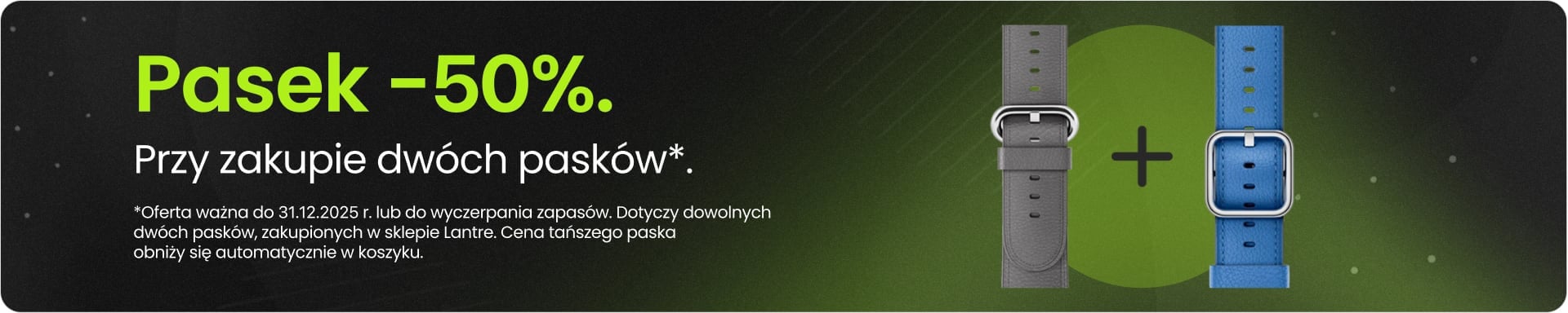 Pasek 50% taniej przy zakupie dwóch pasków Pasek 50% taniej przy zakupie dwóch pasków