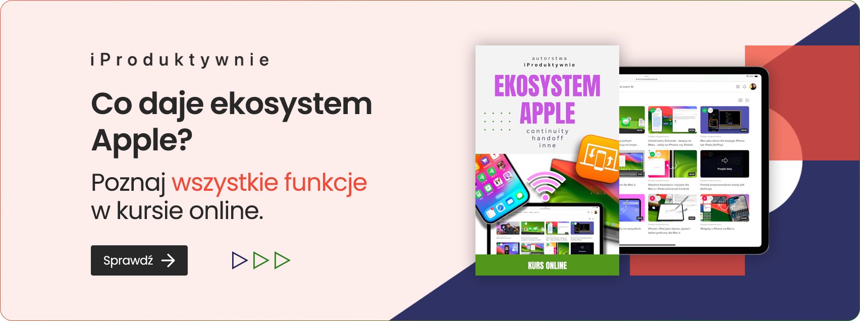 Kurs online - co daje ekosystem Apple?