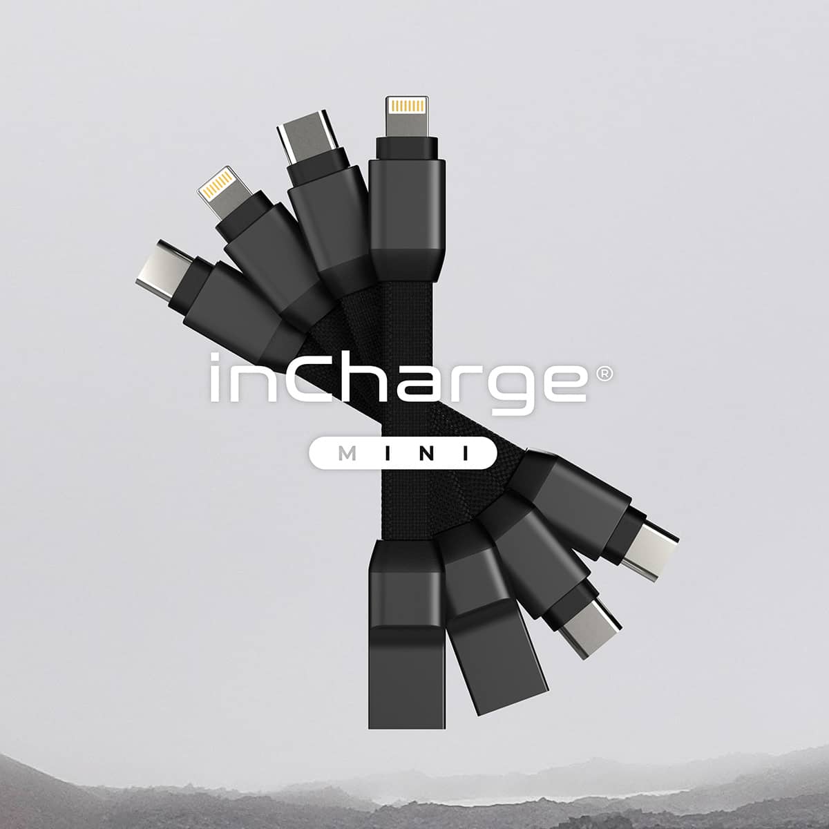 Rolling Square inCharge Mini Kabel do ładowania USB-A na USB-C - Czarny