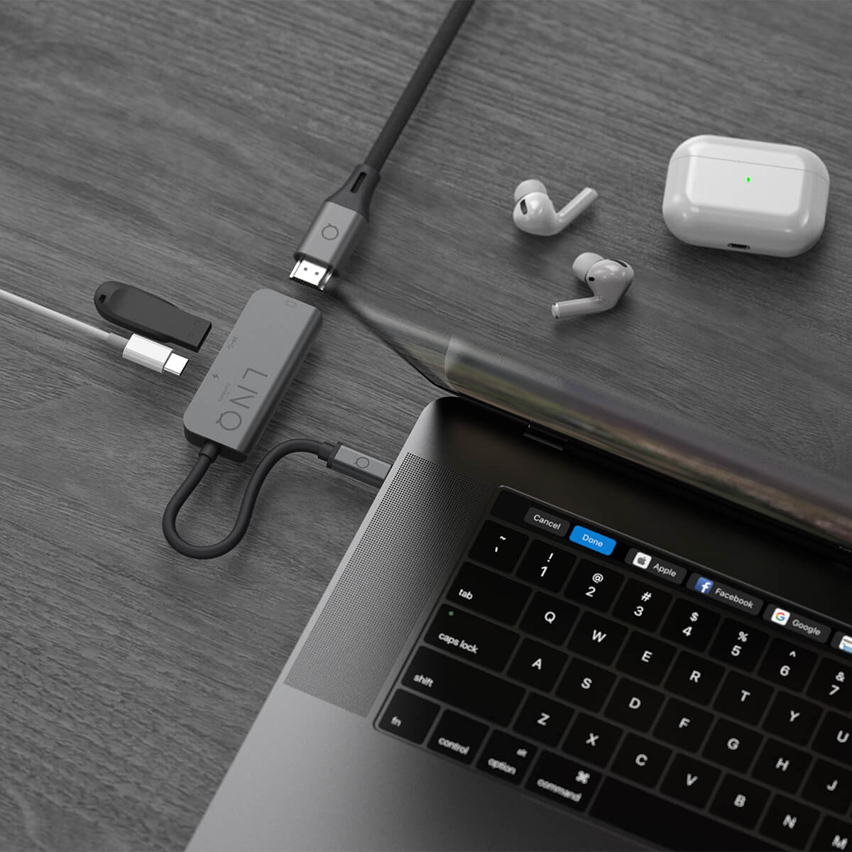 Linq - Hub 3 in 1 USB- C -  dostepne złacza