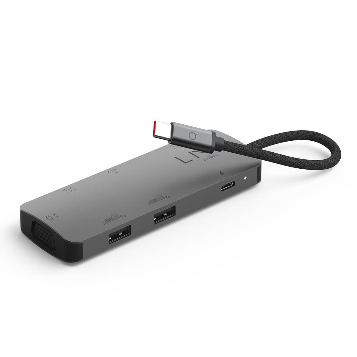 LINQ - Hub 7in1 USB-C HDMI Triple Display MST - Space Gray