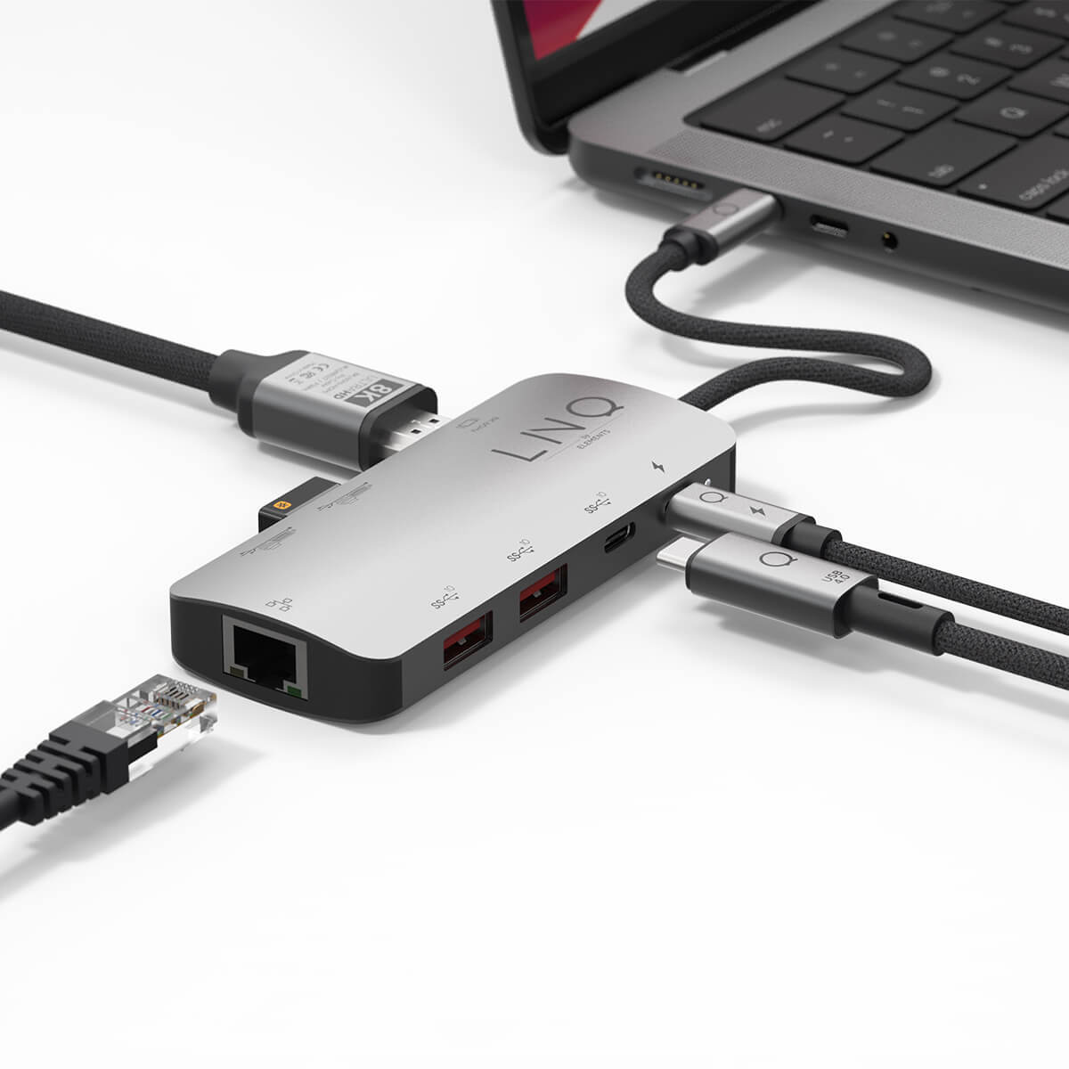 LINQ - Hub 8in1 8K Pro USB-C Multiport - Space Gray