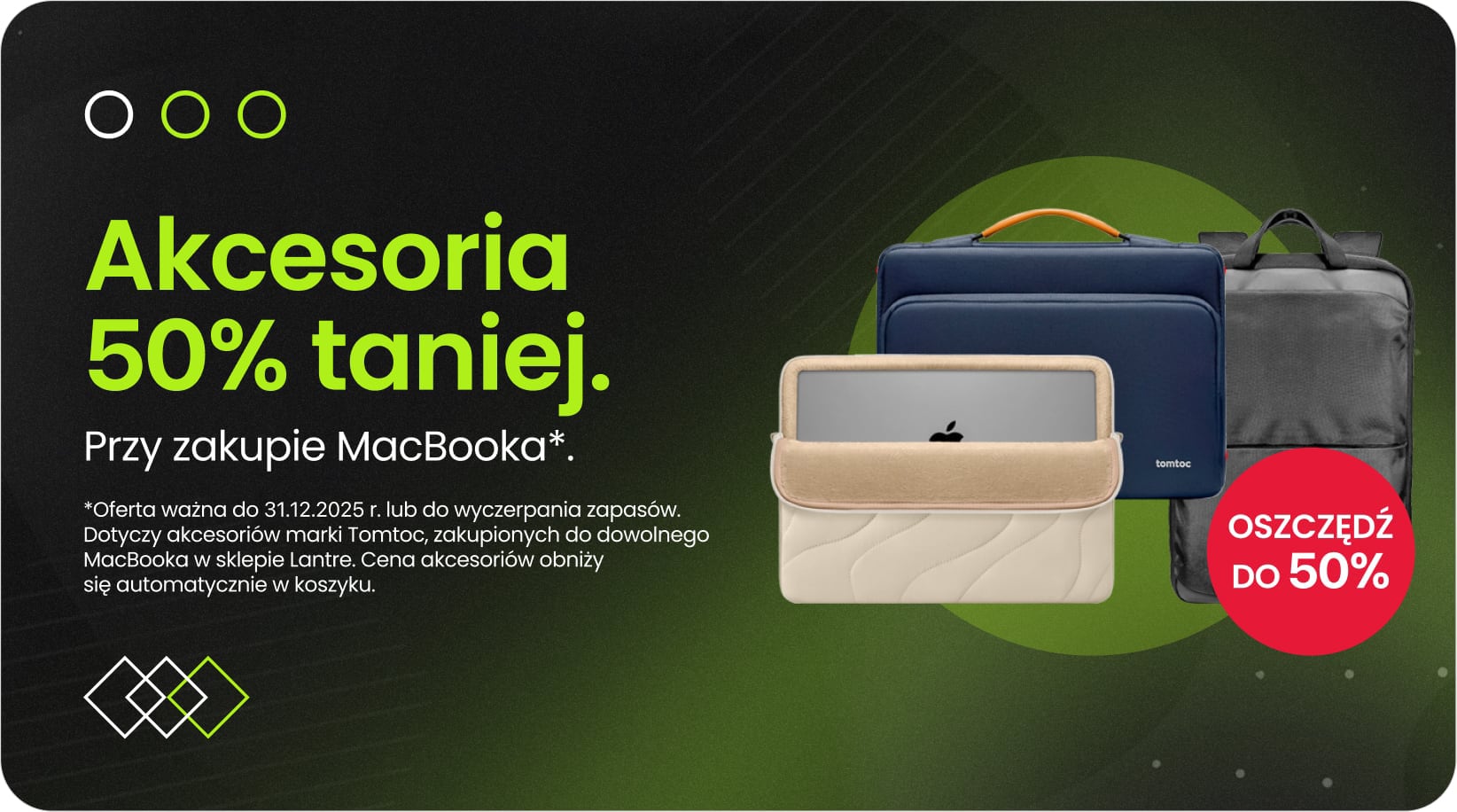 Akcesoria 50% taniej przy zakupie MacBooka