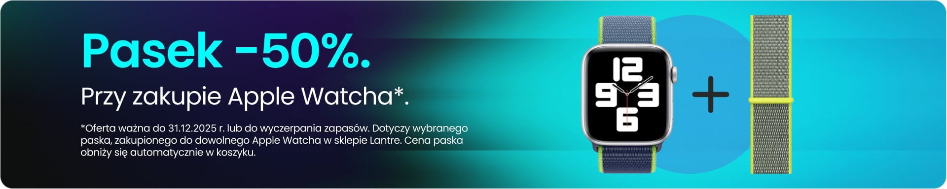 Pasek 50% taniej przy zakupie Apple Watcha Pasek 50% taniej przy zakupie Apple Watcha