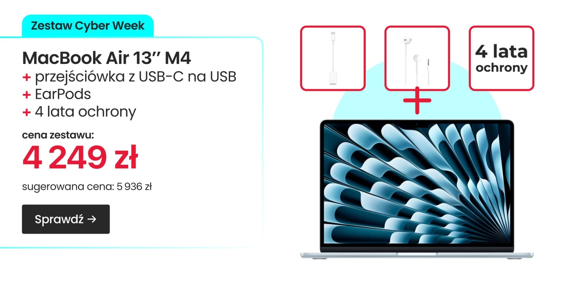 MacBook Air 13'' M4 zestaw