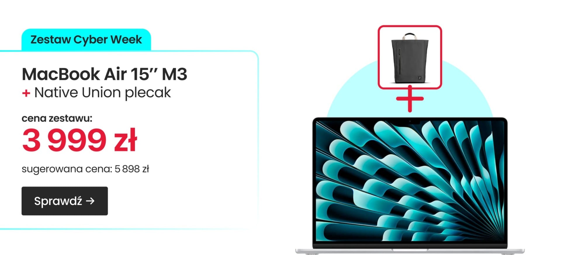 MacBook Air 15'' M3 zestaw