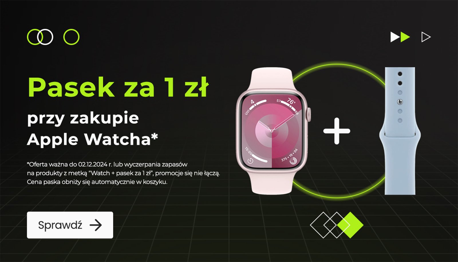 Pasek za 1 zł przy zakupie Apple Watcha