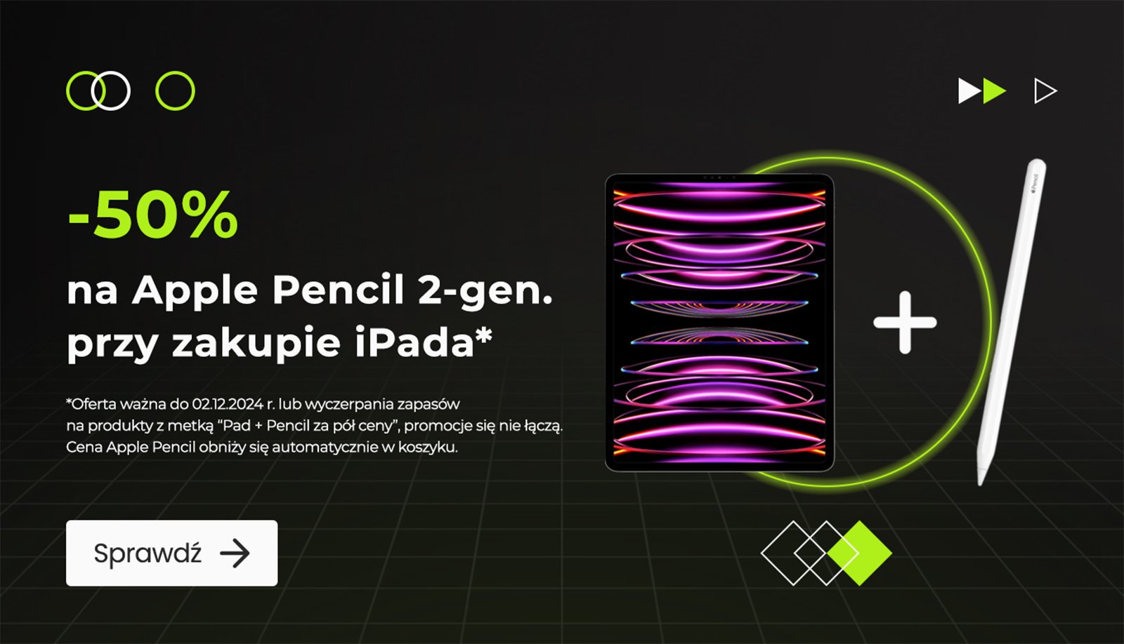 -50% na Apple Pencil 2-gen. przy zakupie iPada