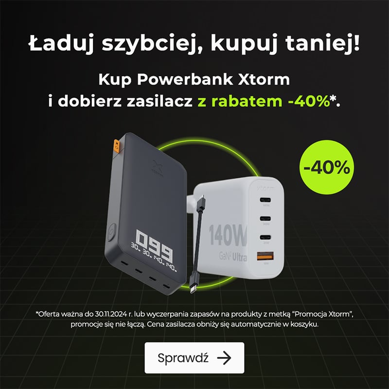 -40% na zasilacz Xtorm przy zakupie powerbanka