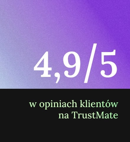 4,9 / 5 w opiniach klient&oacute;w na TrustMate