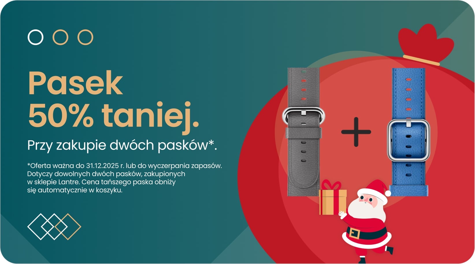 Pasek 50% taniej przy zakupie dwóch pasków