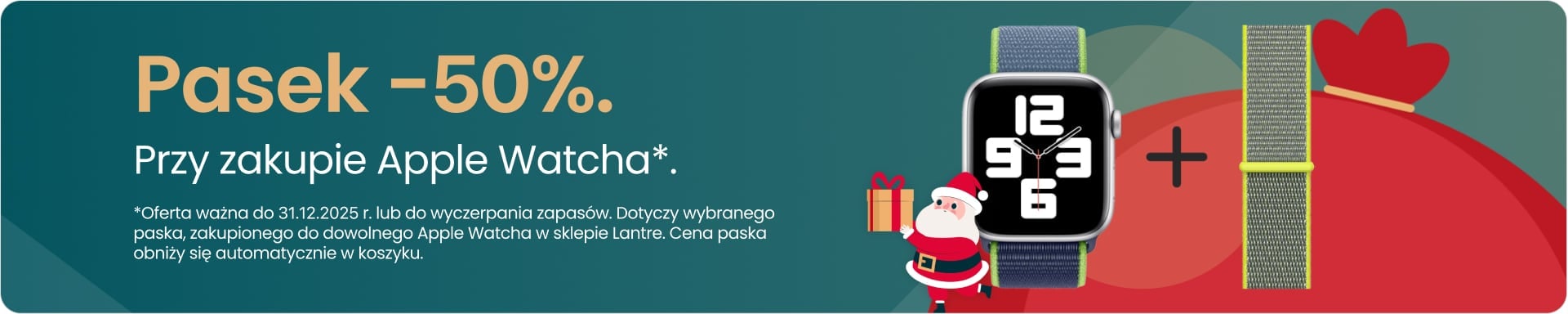 Pasek 50% taniej przy zakupie Apple Watcha