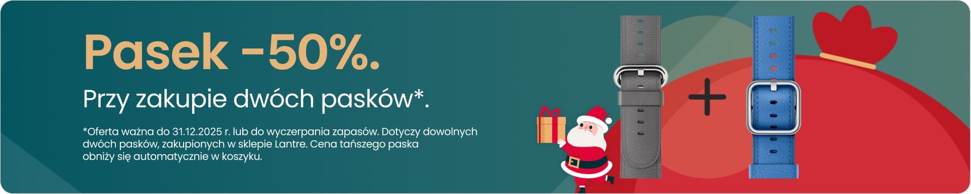 Pasek 50% taniej przy zakupie dwóch pasków