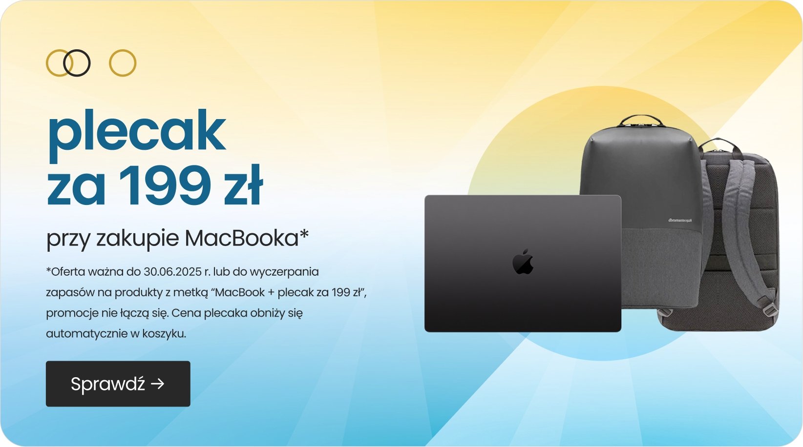 plecak za 199 zł przy zakupie MacBooka