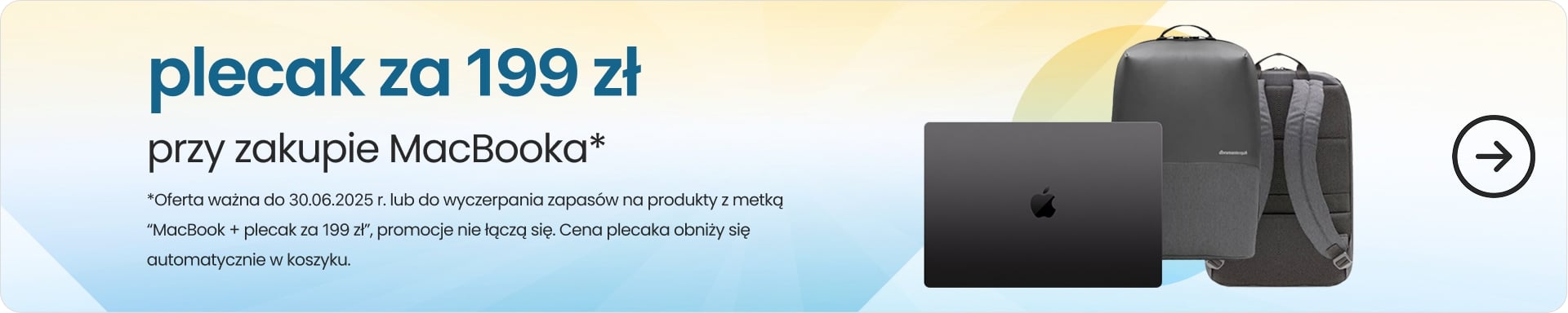 plecak za 199 zł przy zakupie MacBooka
