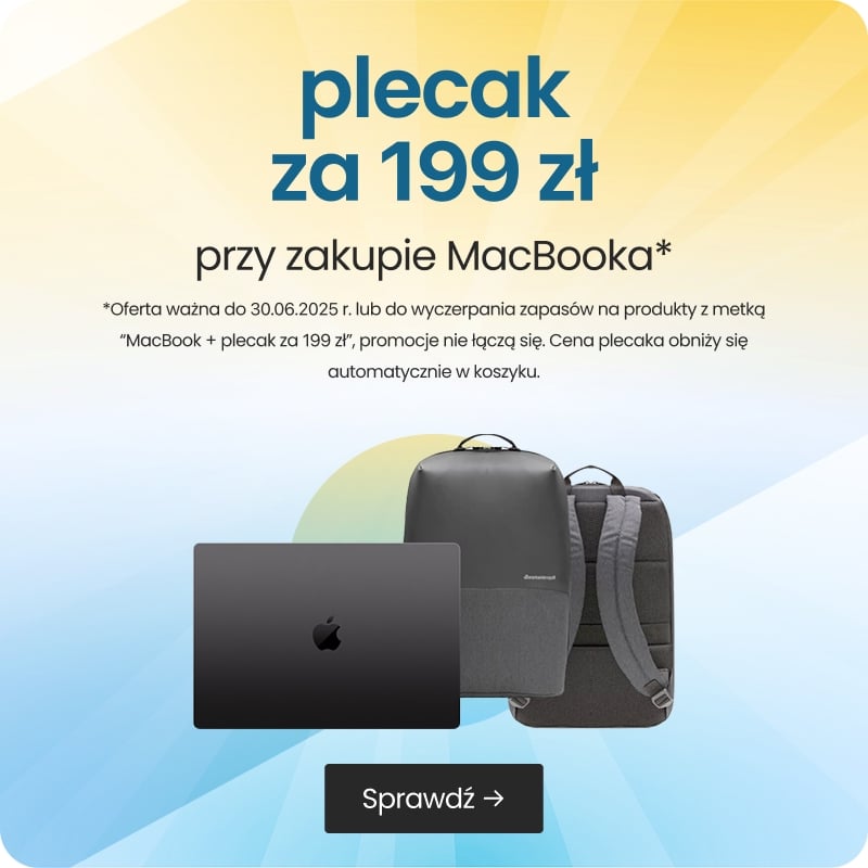 plecak za 199 zł przy zakupie MacBooka