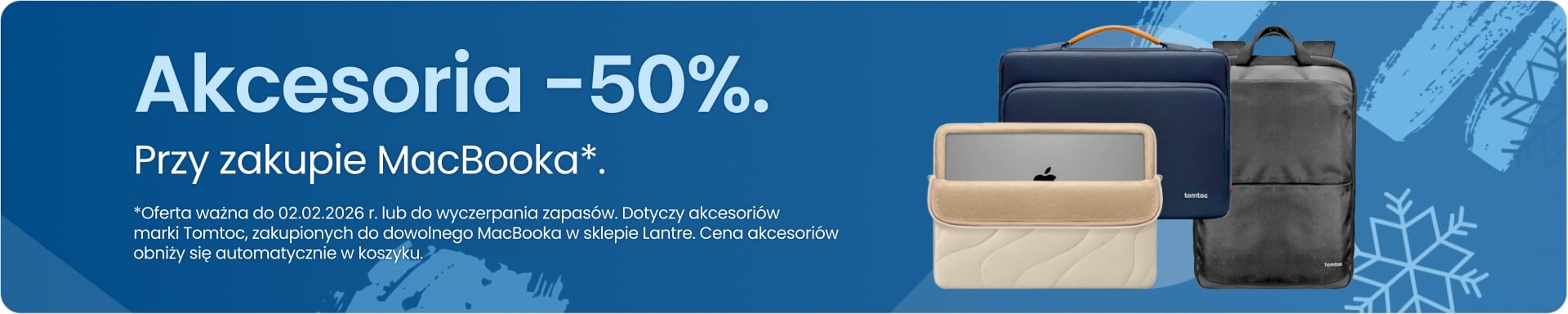 Akcesoria 50% taniej przy zakupie MacBooka