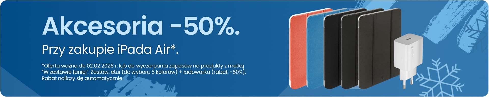 Akcesoria 50% taniej przy zakupie iPada Air
