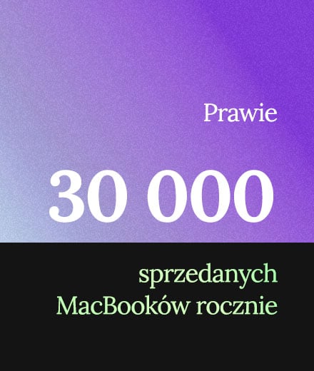 Prawie 30 000 sprzedanych MacBooków rocznie Prawie 30 000 sprzedanych MacBooków rocznie