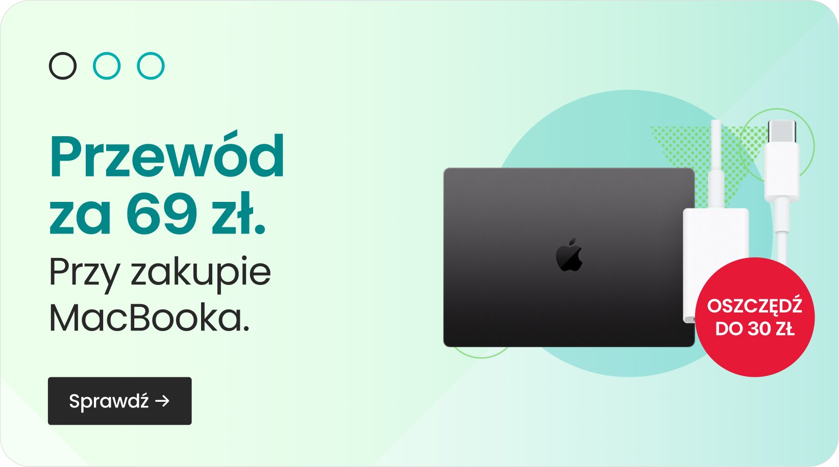 Przewód za 69 zł przy zakupie MacBooka