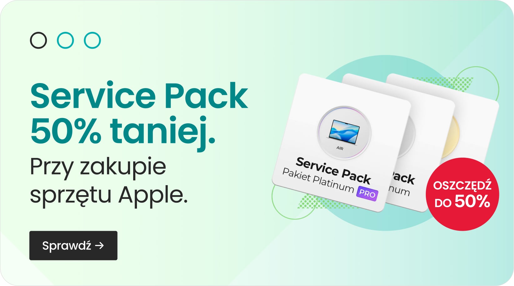 Service Pack 50% taniej przy zakupie sprzętu Apple