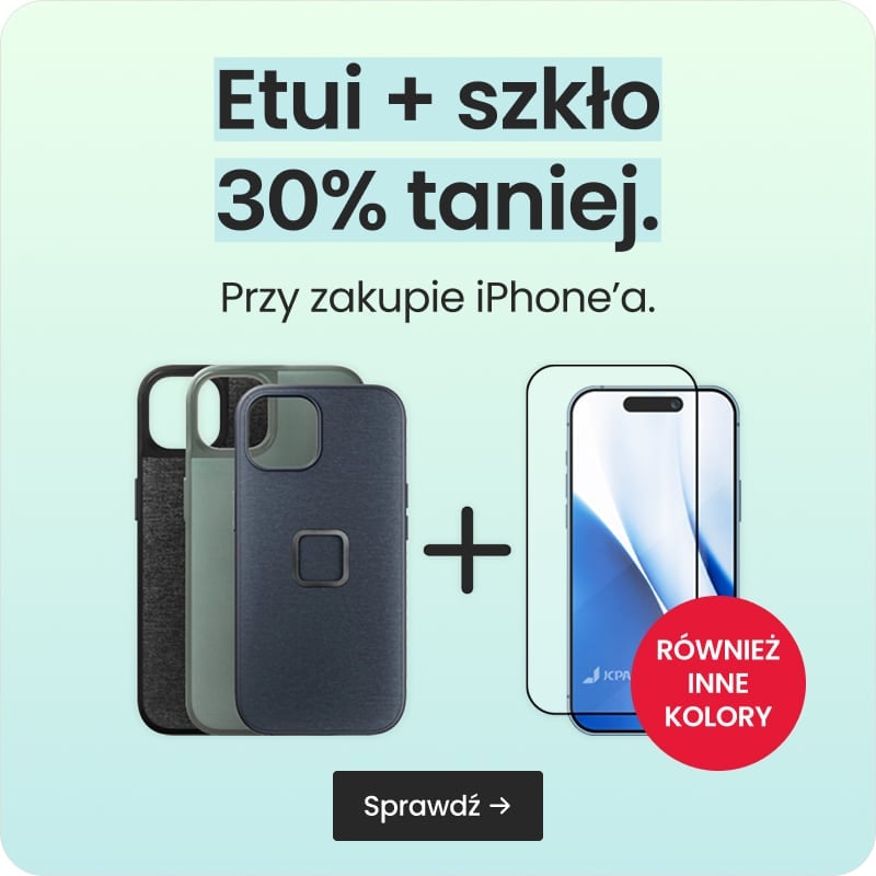 Etui + szkło 30% taniej przy zakupie iPhone'a