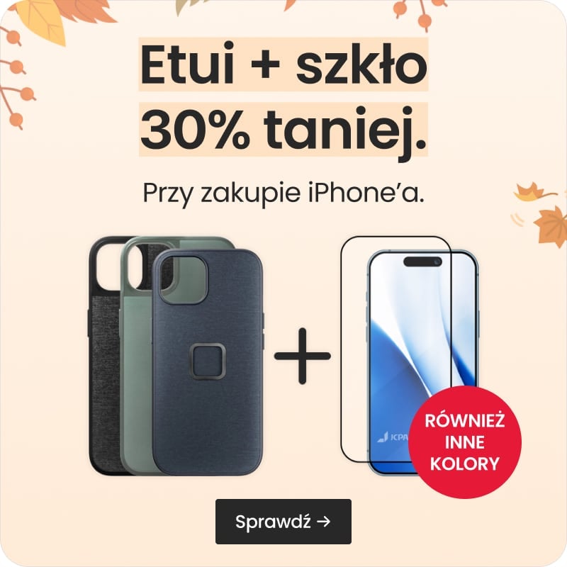 Etui + szkło 30% taniej przy zakupie iPhone'a