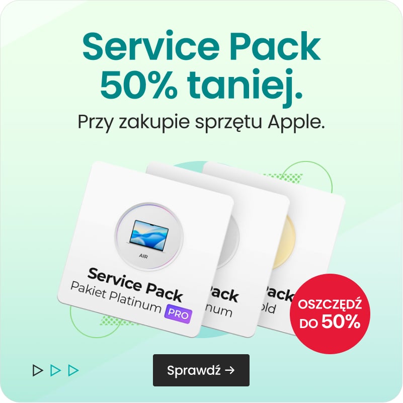 Service Pack 50% taniej przy zakupie sprzętu Apple