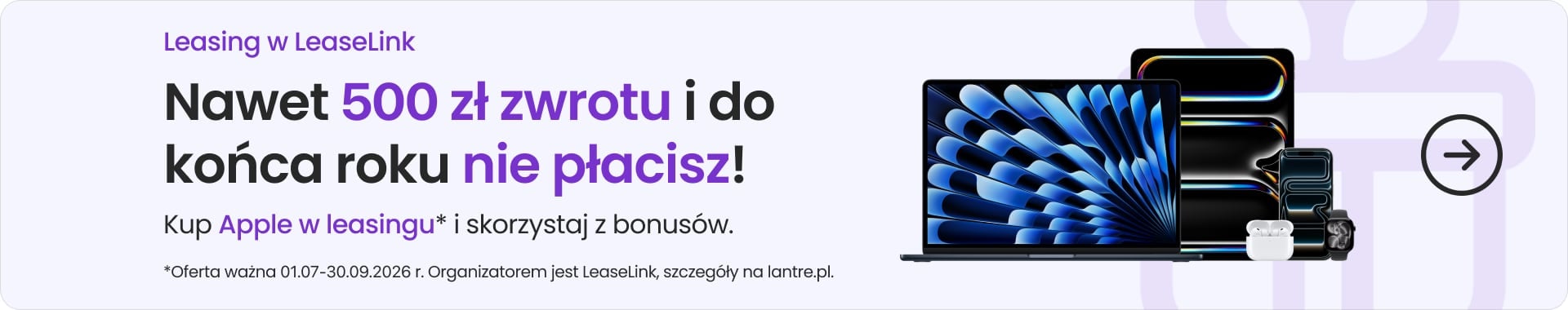 Nawet 500 zł zwrotu i do końca roku nie płacisz! Nawet 500 zł zwrotu i do końca roku nie płacisz!