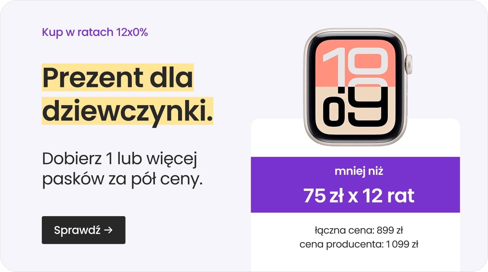 Dobierz 1 lub więcej pask&oacute;w za p&oacute;ł ceny