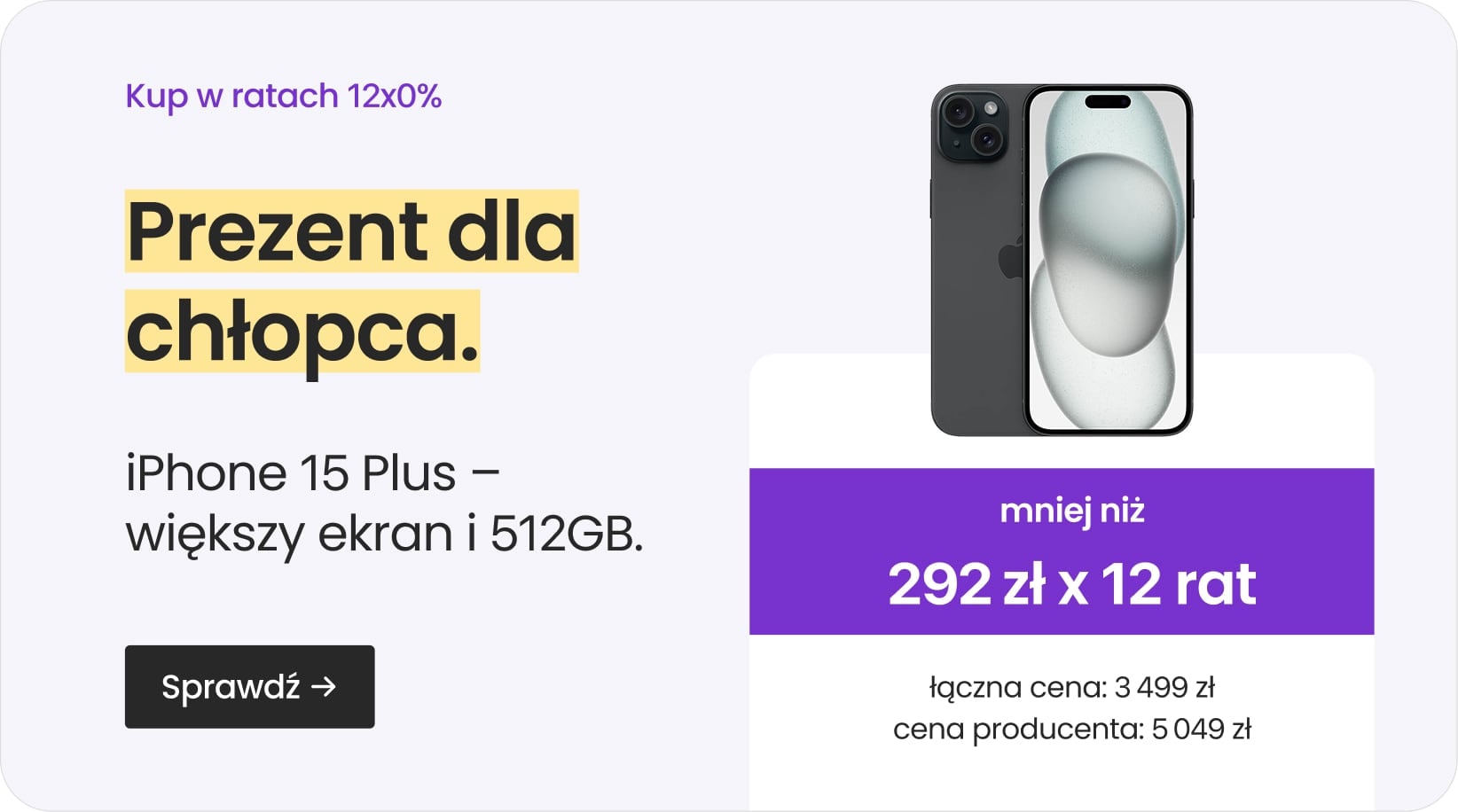 iPhone 15 Plus &ndash; większy ekran i 512GB