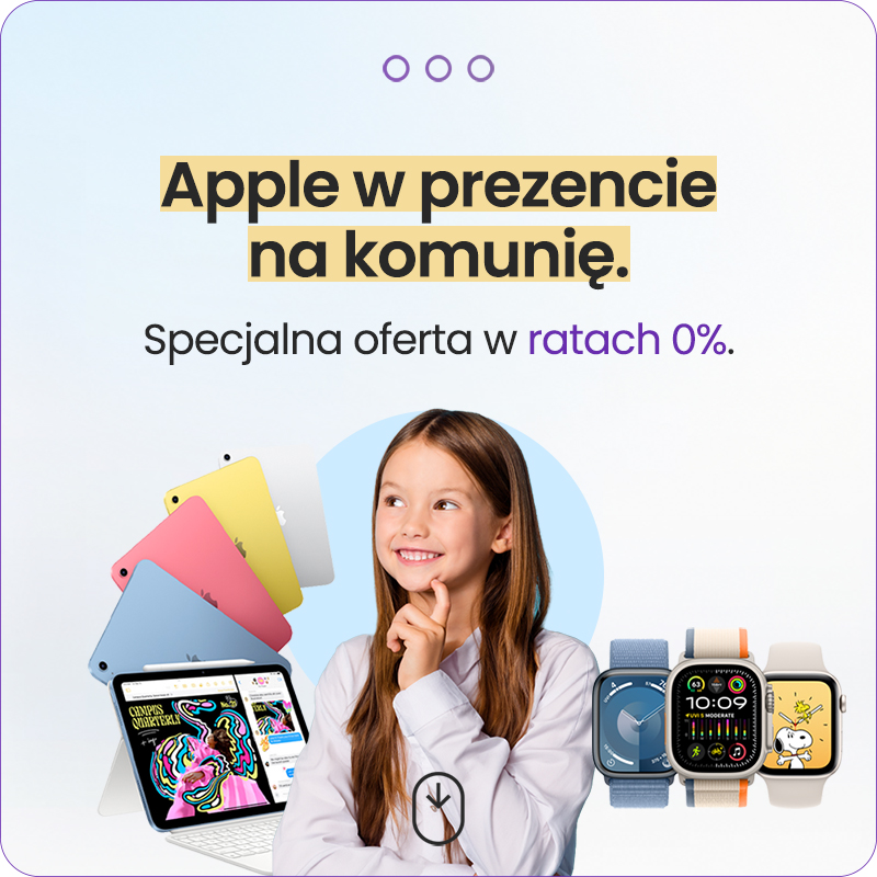 Apple w prezencie na komunię.