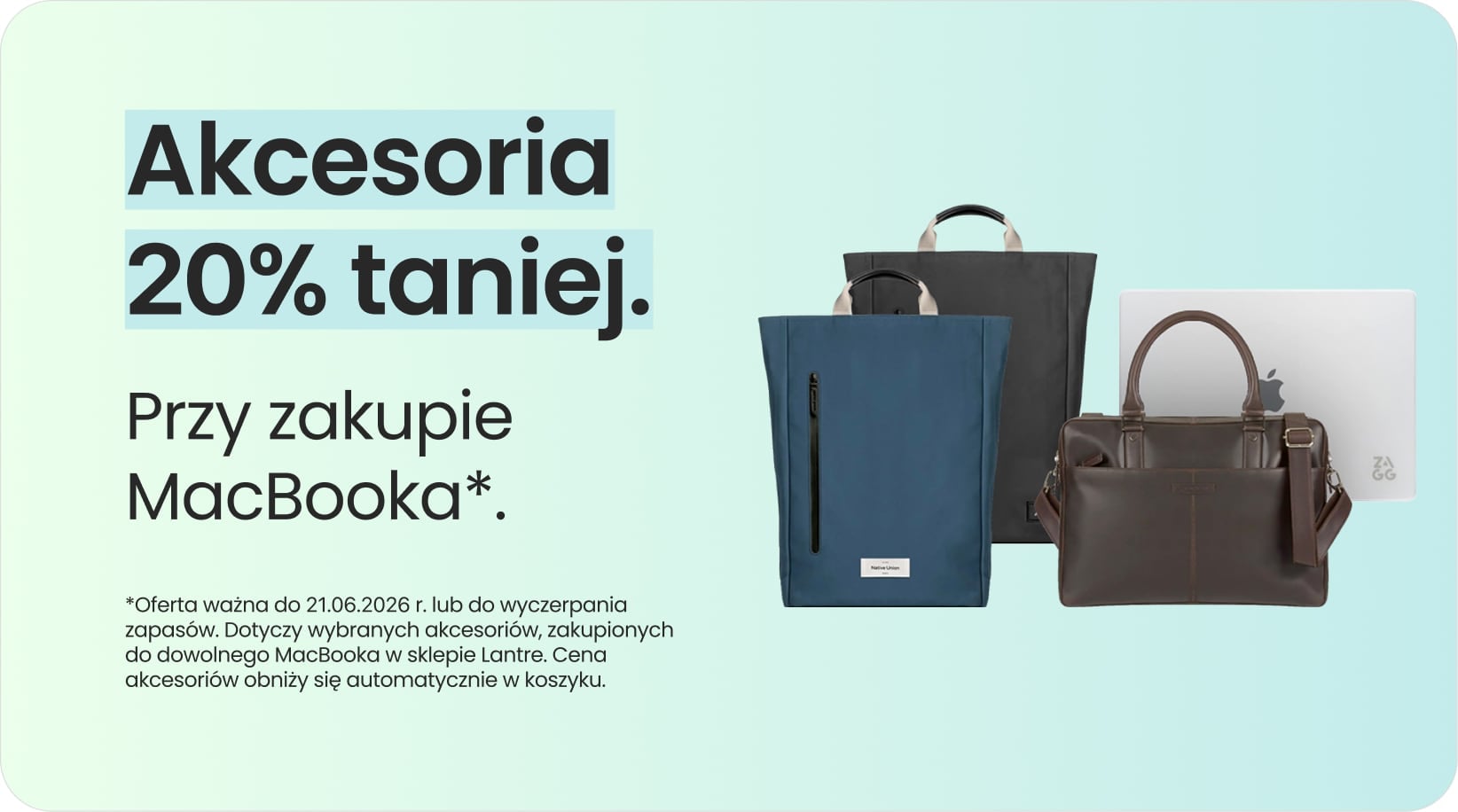 Akcesoria 20% taniej przy zakupie MacBooka