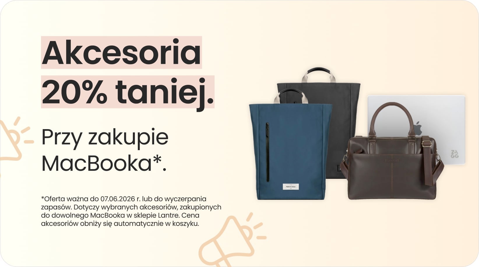 Akcesoria 20% taniej przy zakupie MacBooka