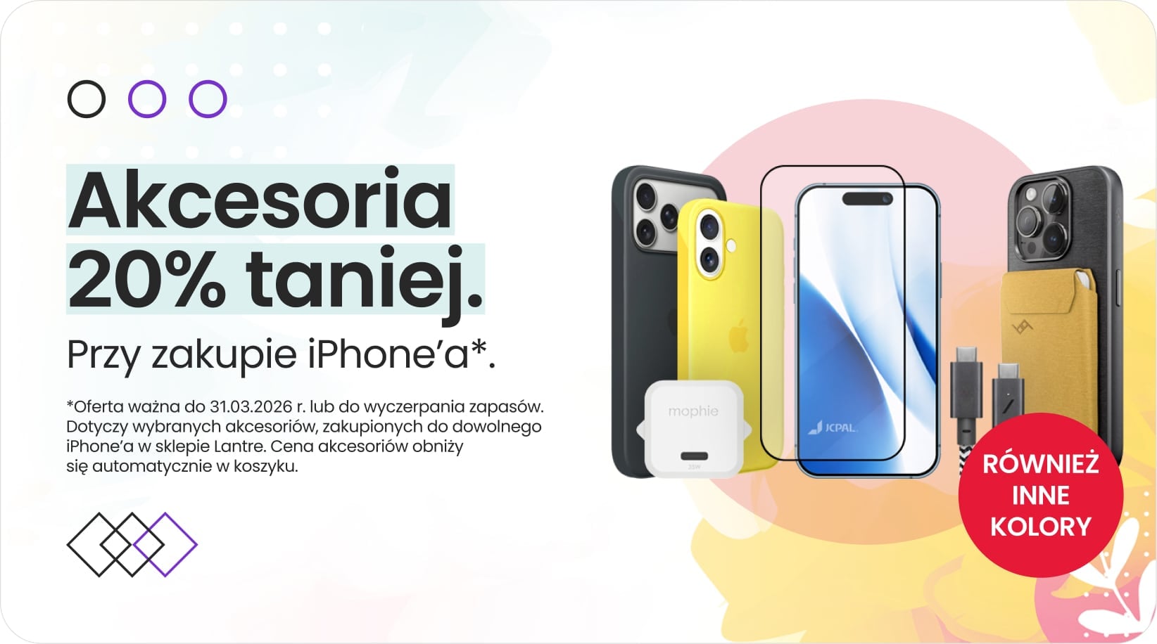 Akcesoria 20% taniej przy zakupie iPhone'a Akcesoria 20% taniej przy zakupie iPhone'a