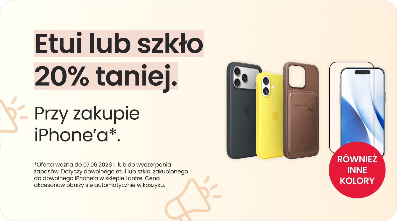 Etui lub szkło 20% taniej przy zakupie iPhone'a