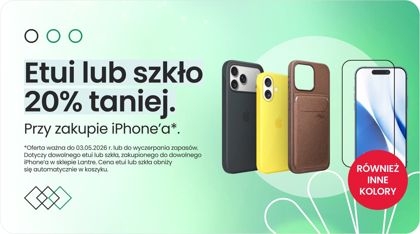 Etui lub szkło 20% taniej przy zakupie iPhone'a