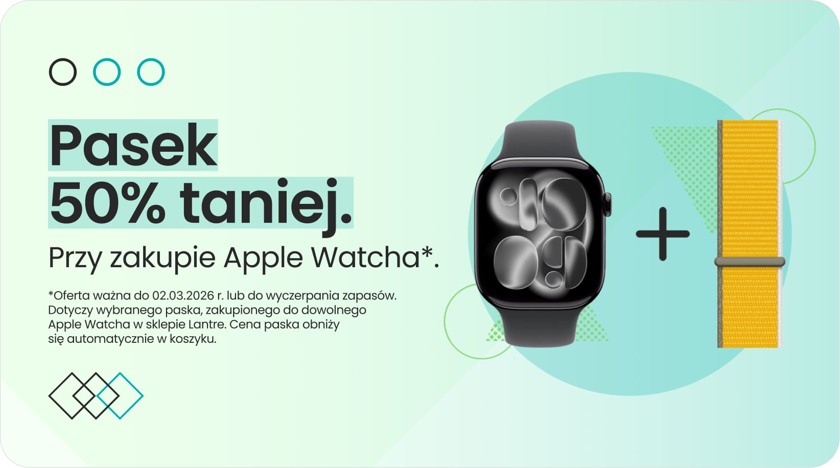 Pasek 50% taniej przy zakupie Apple Watcha Pasek 50% taniej przy zakupie Apple Watcha