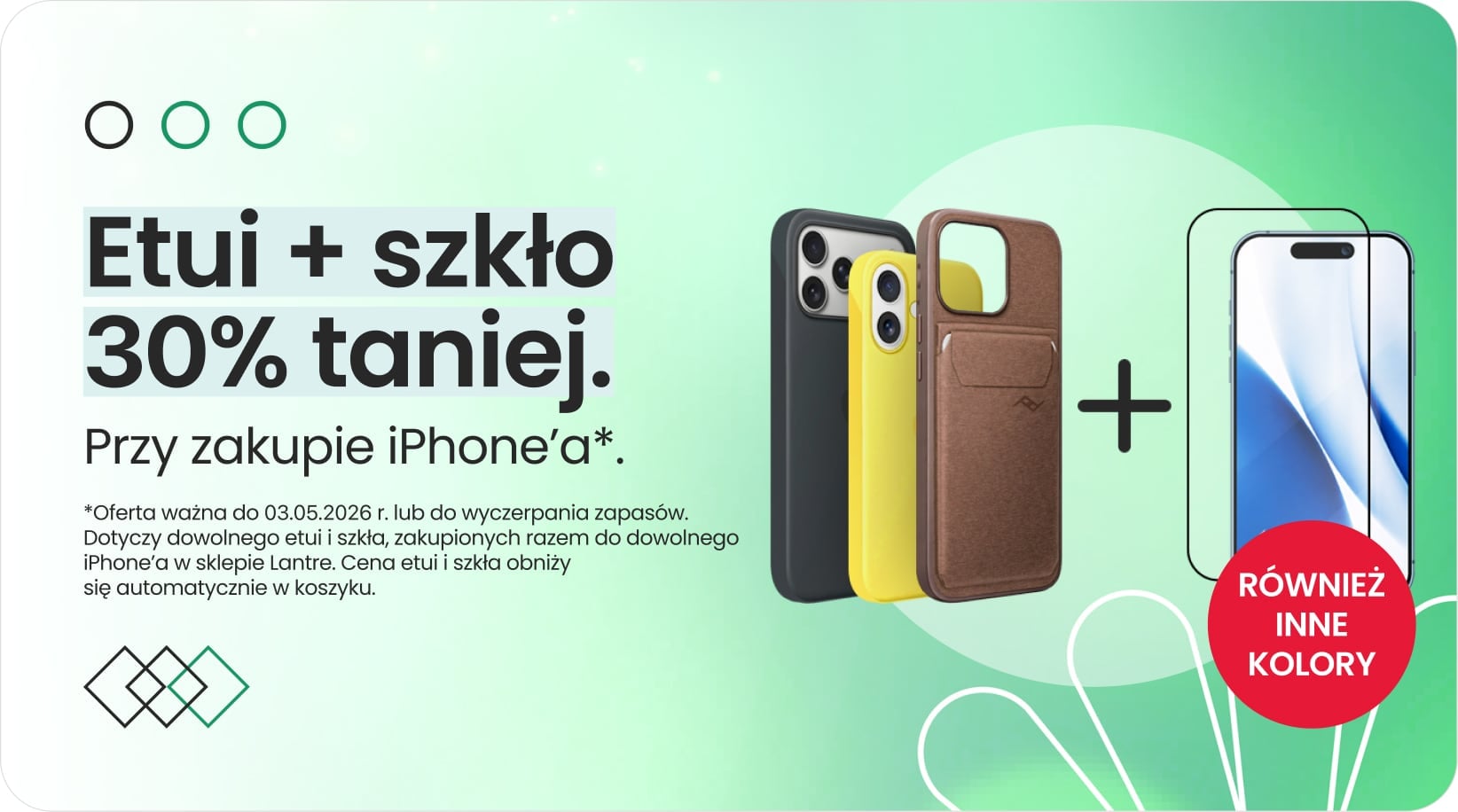 Etui + szkło 30% taniej przy zakupie iPhone'a