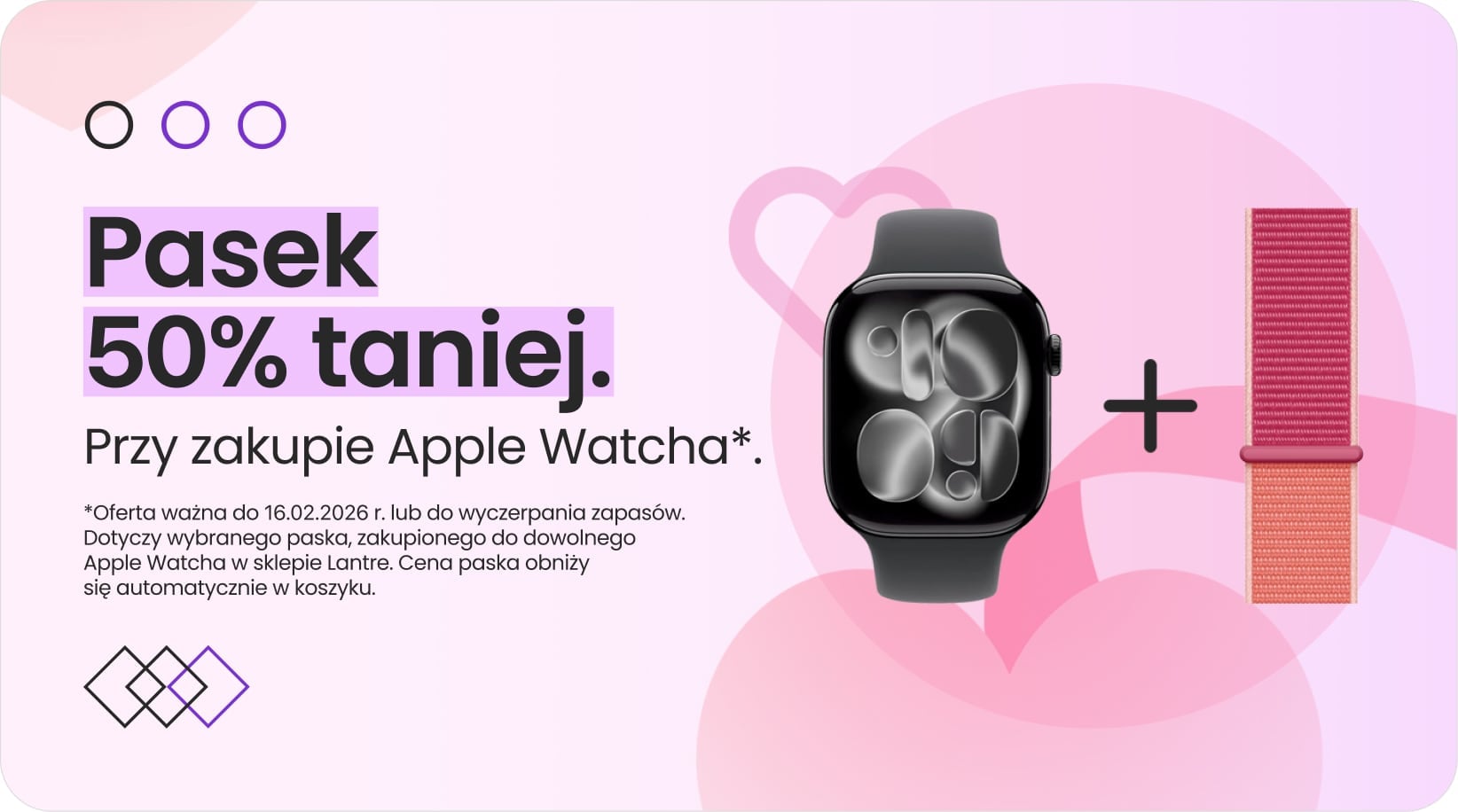 Pasek 50% taniej przy zakupie Apple Watcha